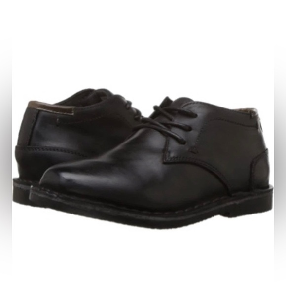 Kenneth Cole Boys Black Leather Boots Chukka Real Deal Shoes Size 4 - Picture 1 of 6